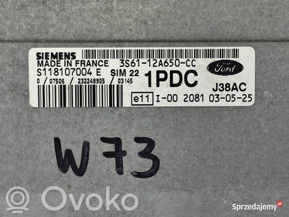 Ford Fiesta 14D STEROWNIK KOMPUTER SILNIKA ECU