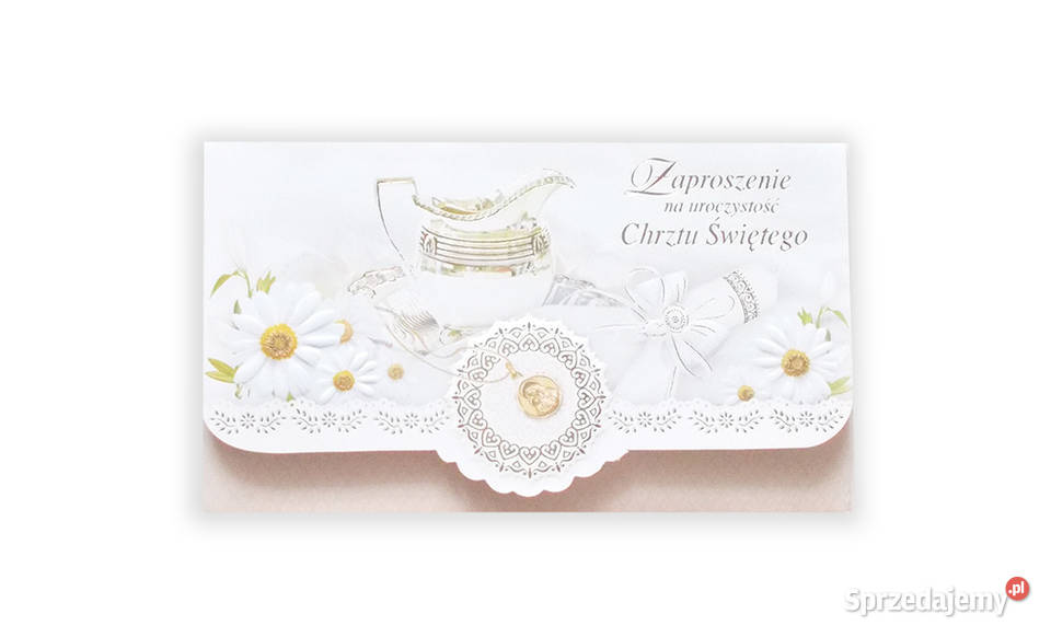 ładne zaproszenia na chrzest eleganckie Gdańsk