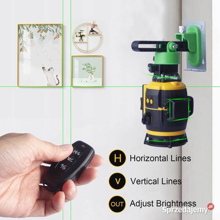 POZIOMNICA LASEROWA POZIOMICA 4D 16 LINII Myszyniec