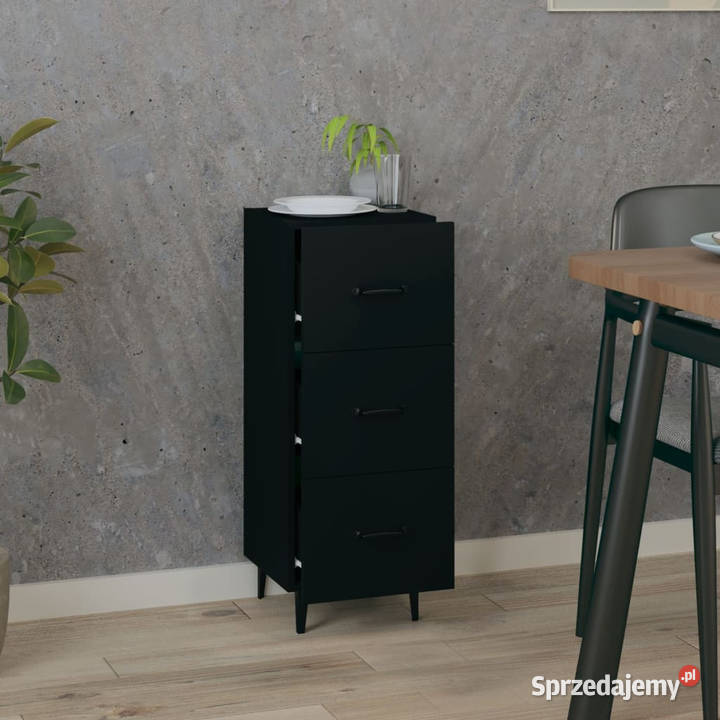 Szafka czarna 345x34x90 materiał drewnopochodny mazowieckie Warszawa