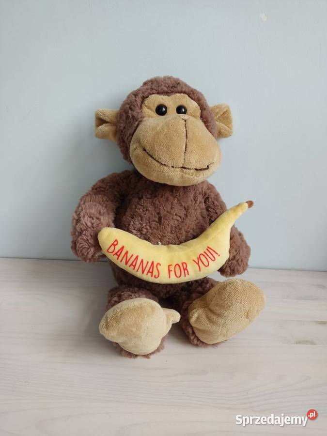 Maskotka pluszowa małpka z bananem Zabawki Głuchołazy
