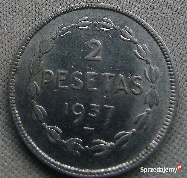 HISZPANIA2 PESETY1937 rEUZKADI WOJNA KRAJ mazowieckie Legionowo sprzedam