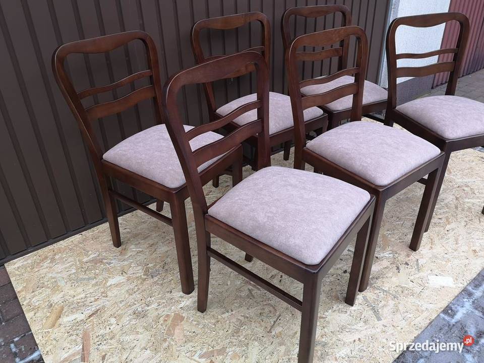 Krzesła ARTDECO Stare Antyk Komplet 6 Sztuk Meble Swarzędz