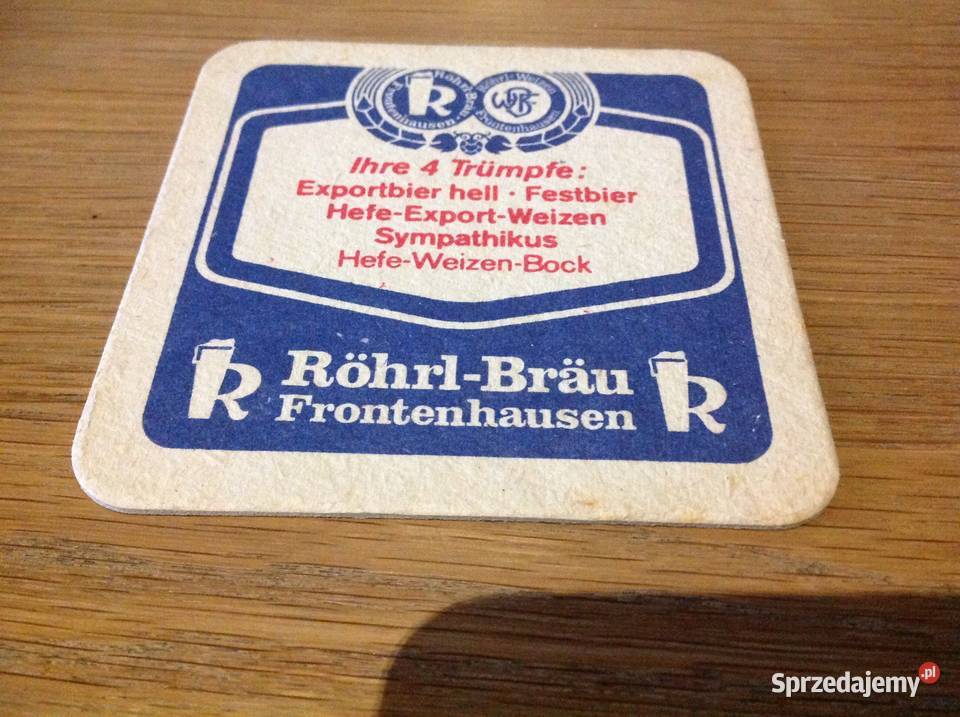 Stara Podkładka pod Piwo Vilstaler Weisse 1 Nowa Sól