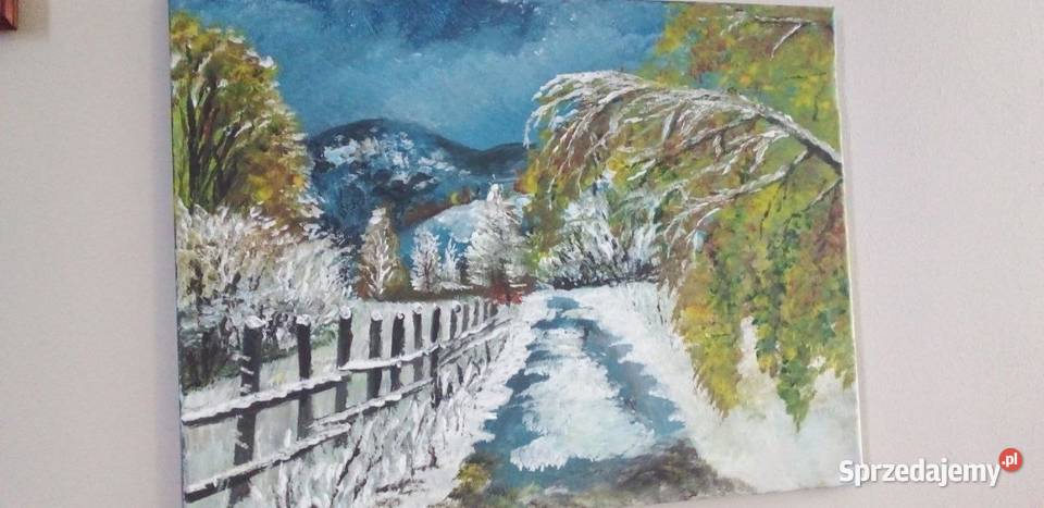 Wczesny śnieg Malarstwo Strzyżów sprzedam