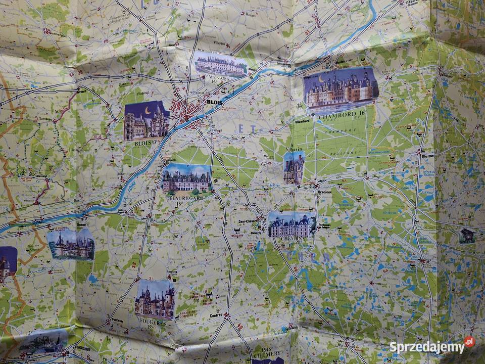 Francja Chateaux du Val de Loire mapa przewodnik Mapy i przewodniki