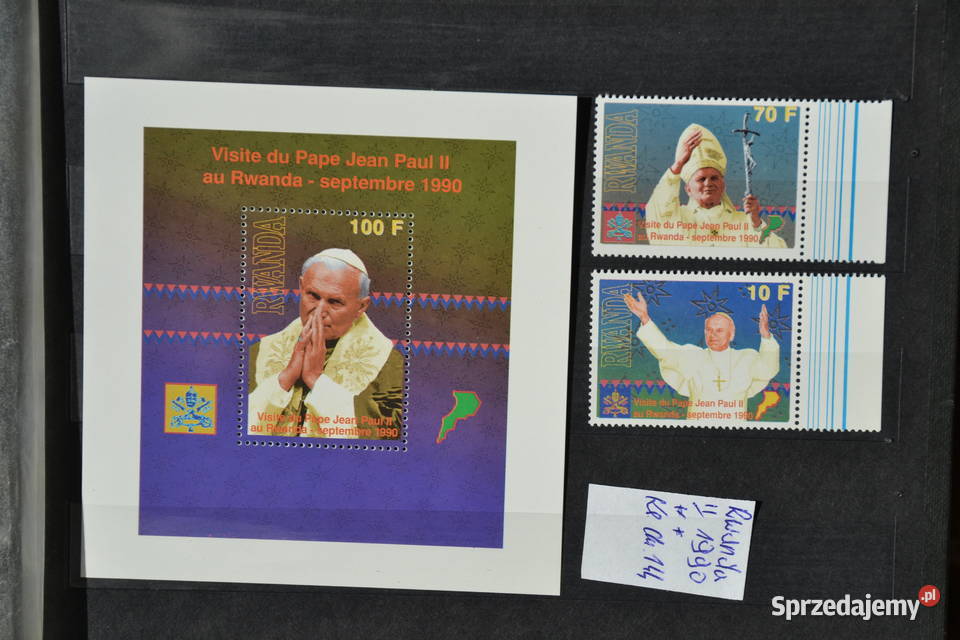 Znaczki Papież Jan Paweł II Rwanda II Ks Sobótka