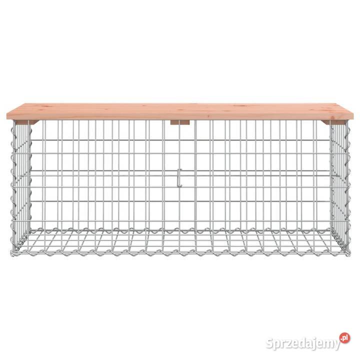 Ławka ogrodowa z gabionem 103x44x42 lite drewno mazowieckie Warszawa