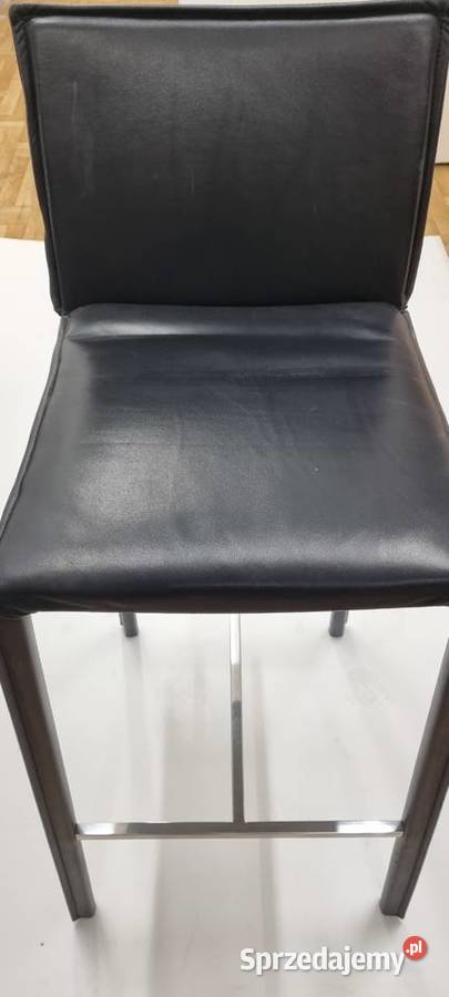 hokery barowe skóra czarna 3 sztuki BoConcept