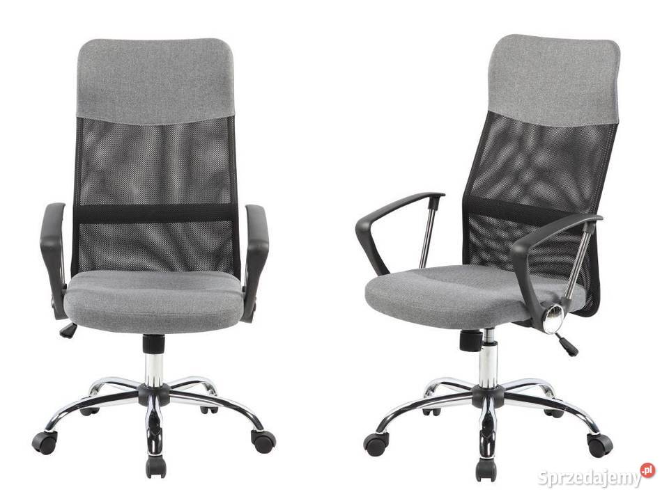 Fotel obrotowy biurowy chromowane nogi wysokie Bielsk Podlaski