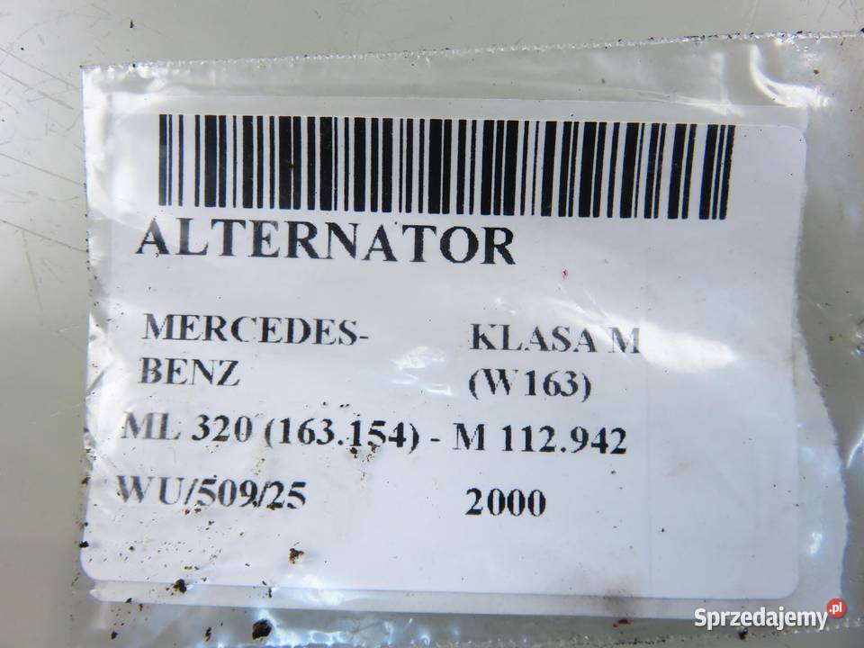 ALTERNATOR MERCEDESBENZ KLASA M W163 ML 320