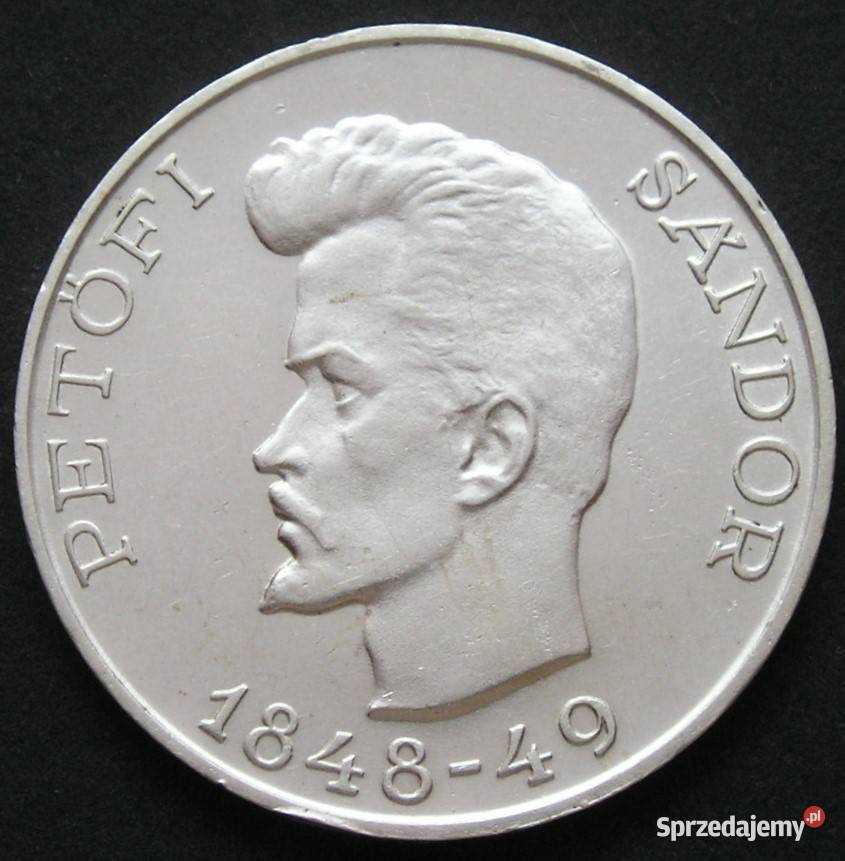Węgry 5 forintów 1948 SREBRO Sandor Petofi Łódź