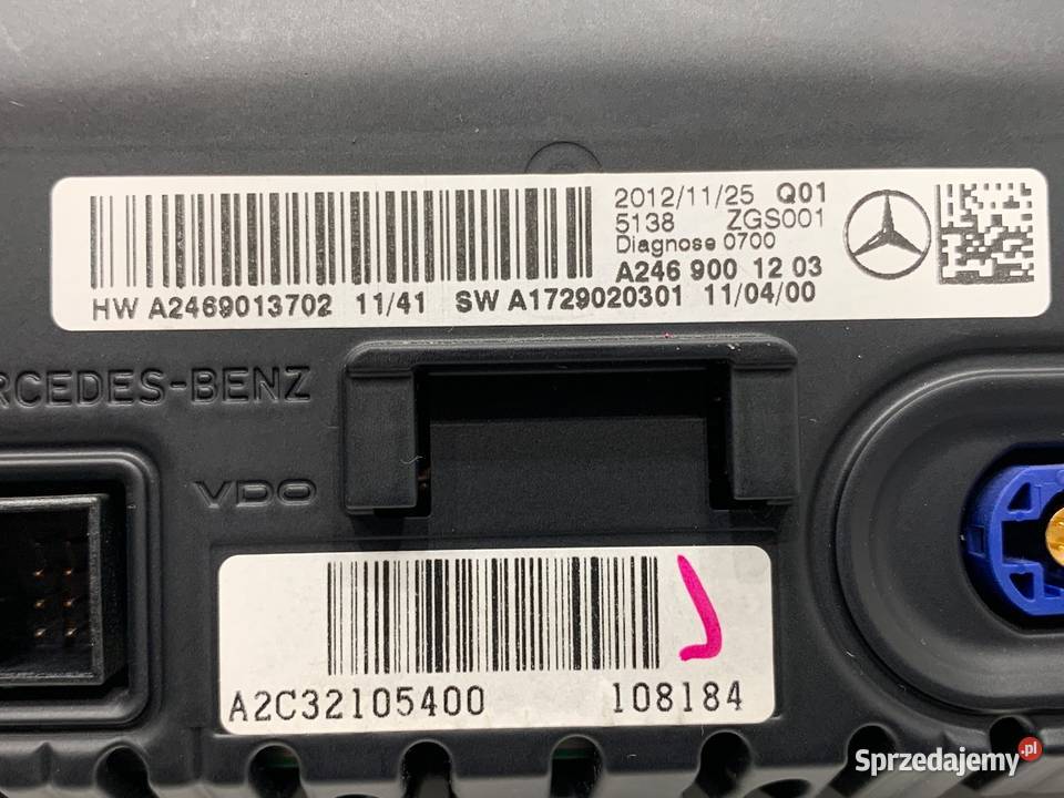 WYŚWIETLACZ MERCEDES W176 A2469001203 1218 EKRAN osobowe
