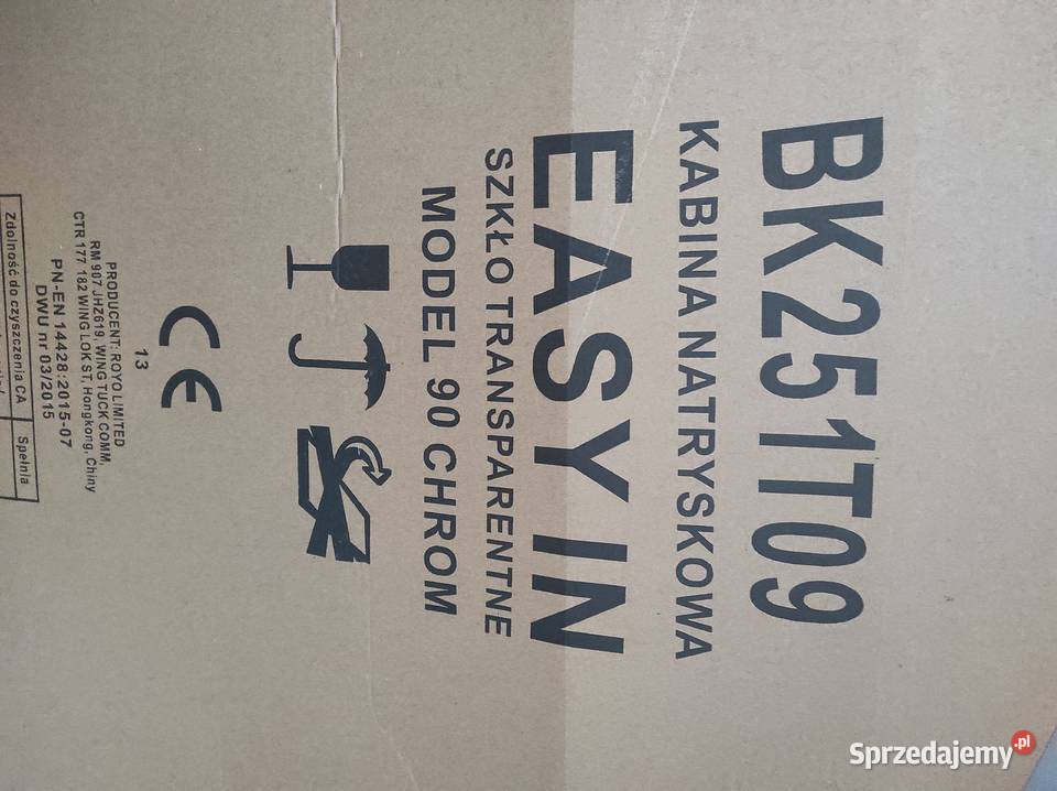 Kabina narożna 90x200 Widawa