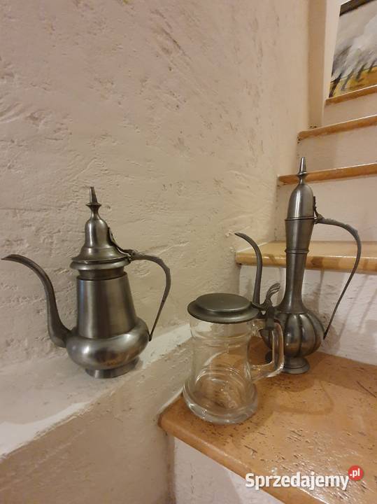 Staryindyjski DZBANEK z pokrywkąz metalu na lubelskie Lublin sprzedam