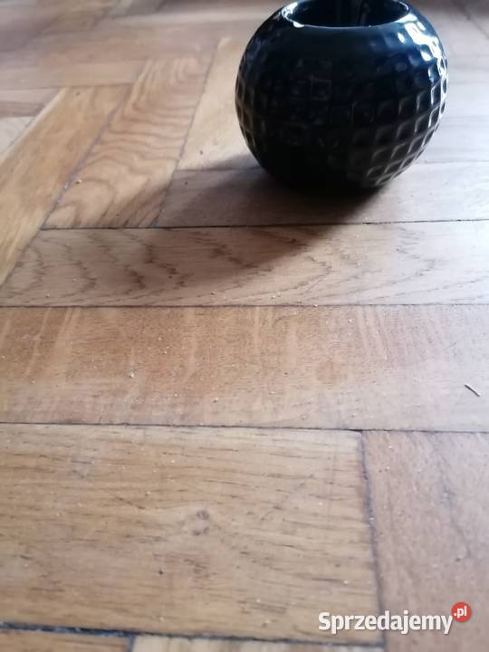 Świecznik czarny na małą świeczkę czarny pomorskie Gdańsk