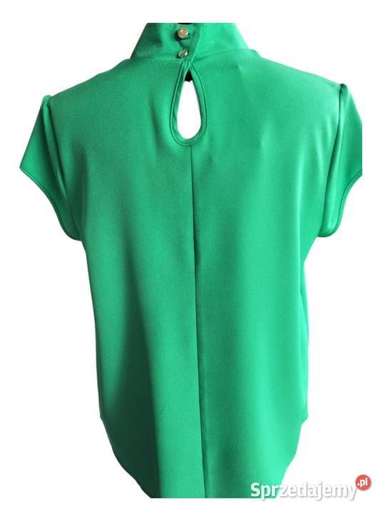 TOP bluzka COMO guzik stójka prosty krój zielona Pątnów sprzedam