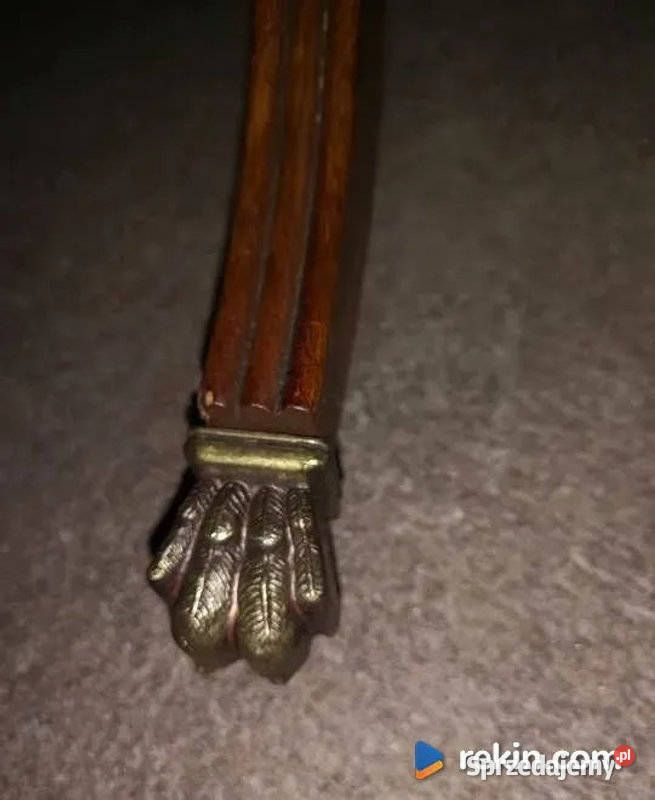 Wspaniały stolik Niciak Z skórką na blacie Antyki, Sztuka, Kolekcje