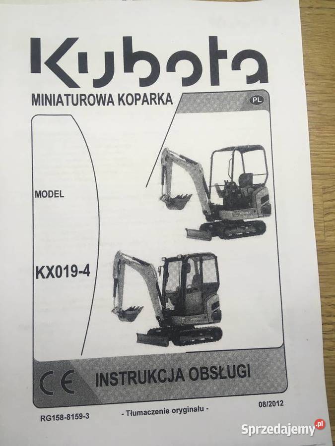 dtr instrukcja obsługi koparka kubota kx0194 i Szczecin