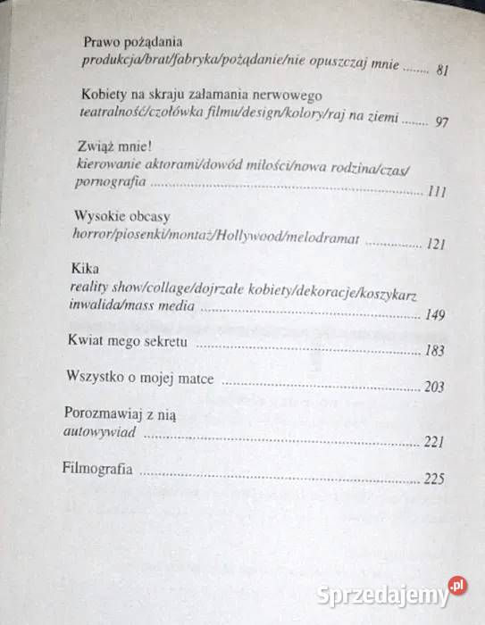 Almodovar Rozmowy Frederic Strauss Rok wydania 2003 Chełm
