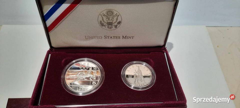monety USA zestaw 1 i 12 dolara Olimpiada Warszawa