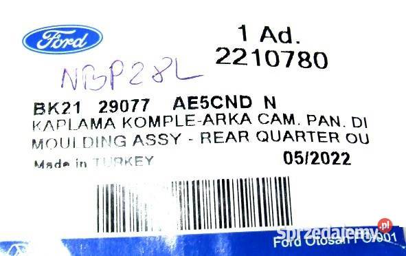 NAKŁADKA LISTWA BOKU TYŁ LEWA FORD TRANSIT dolnośląskie Głogów sprzedam