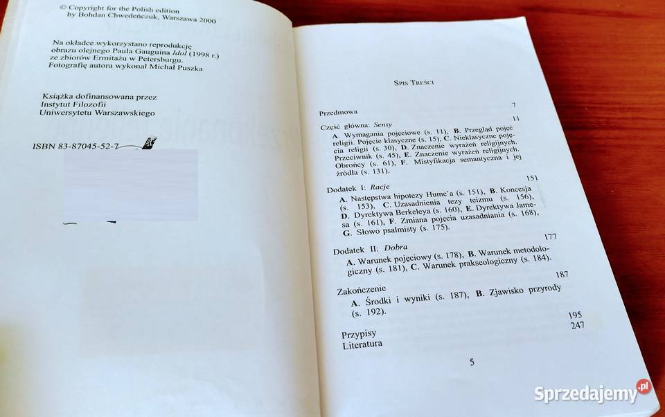 Przekonania religijne Bohdan Chwedeńczuk sprzedam