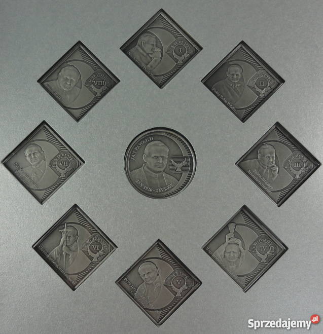 JAN PAWEŁ II ZŁOTO BANKNOT MONETA MEDAL ZESTAW Sosnowiec sprzedam