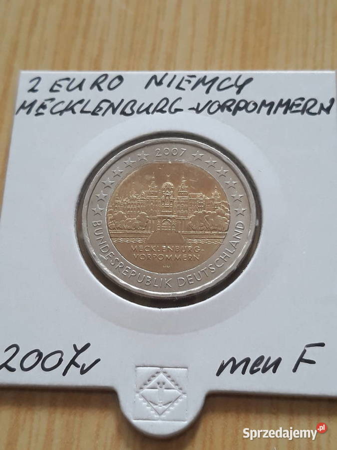 2 Euro Niemcy MecklenburgVorpommern 2007 r men F Konin sprzedam