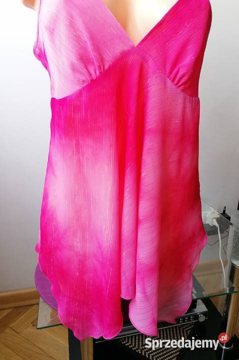 ELEGANCKI RÓŻOWY ASYMETRYCZNY TOP HM R4648 Łódź sprzedam