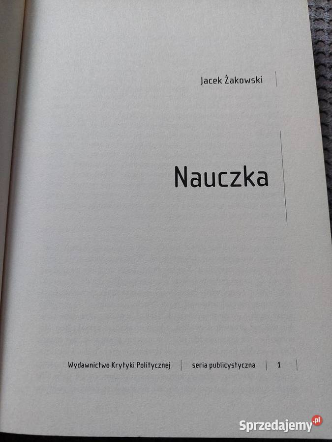 Nauczka Jacek Żakowski małopolskie Kraków