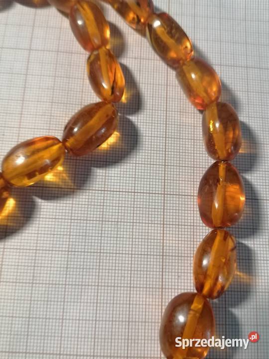 Naszyjnik bursztyn oliwki 54gram Białystok sprzedam