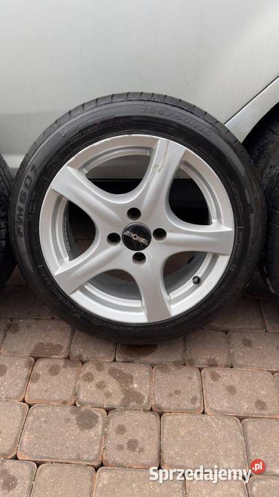 4 komplety kół letnich 19550R15 4x100 Honda Jazz Jeziorany