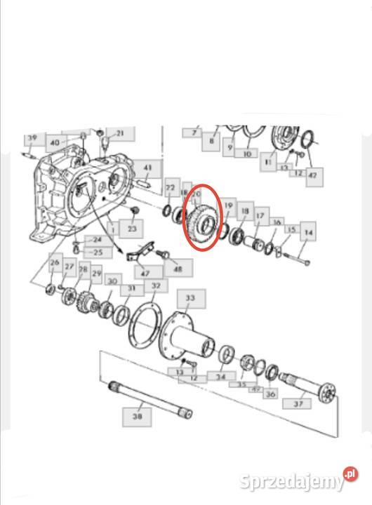 Koło zębate John Deere 2254 2255 2258 2264 2266 John Deere Zajęczniki