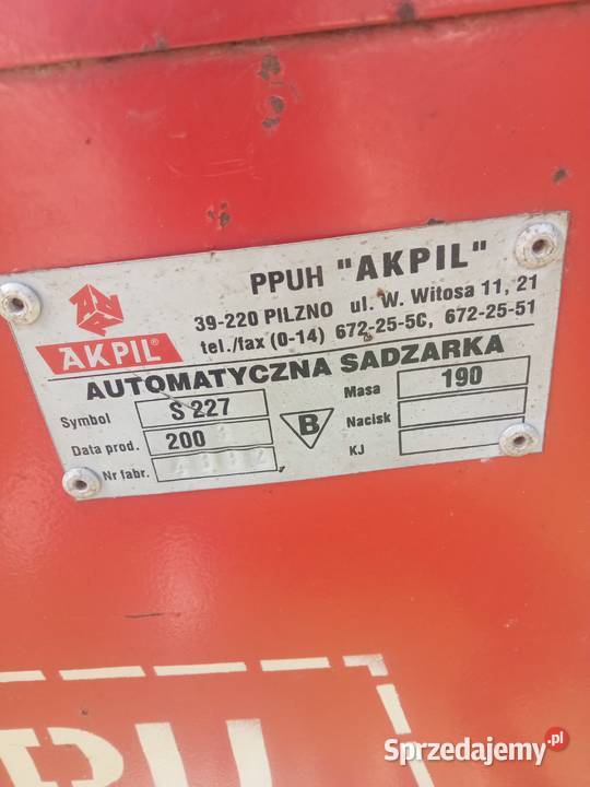 Sadzarka do ziemniaków Akpil