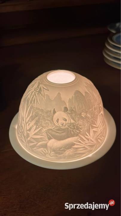 Z pandami Lampion na t light Lampka