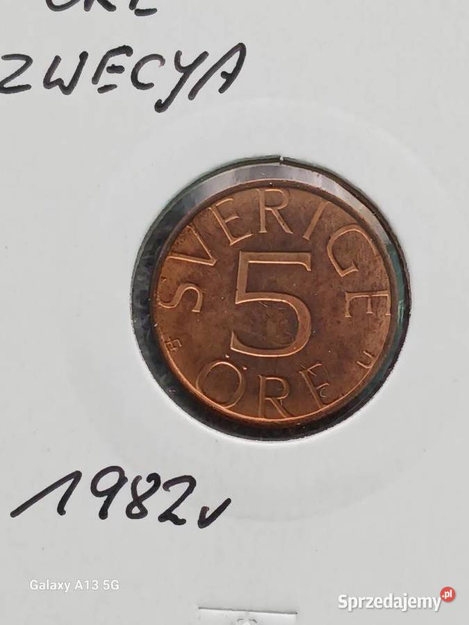 5 Ore Szwecja 1982 r UNC Konin sprzedam