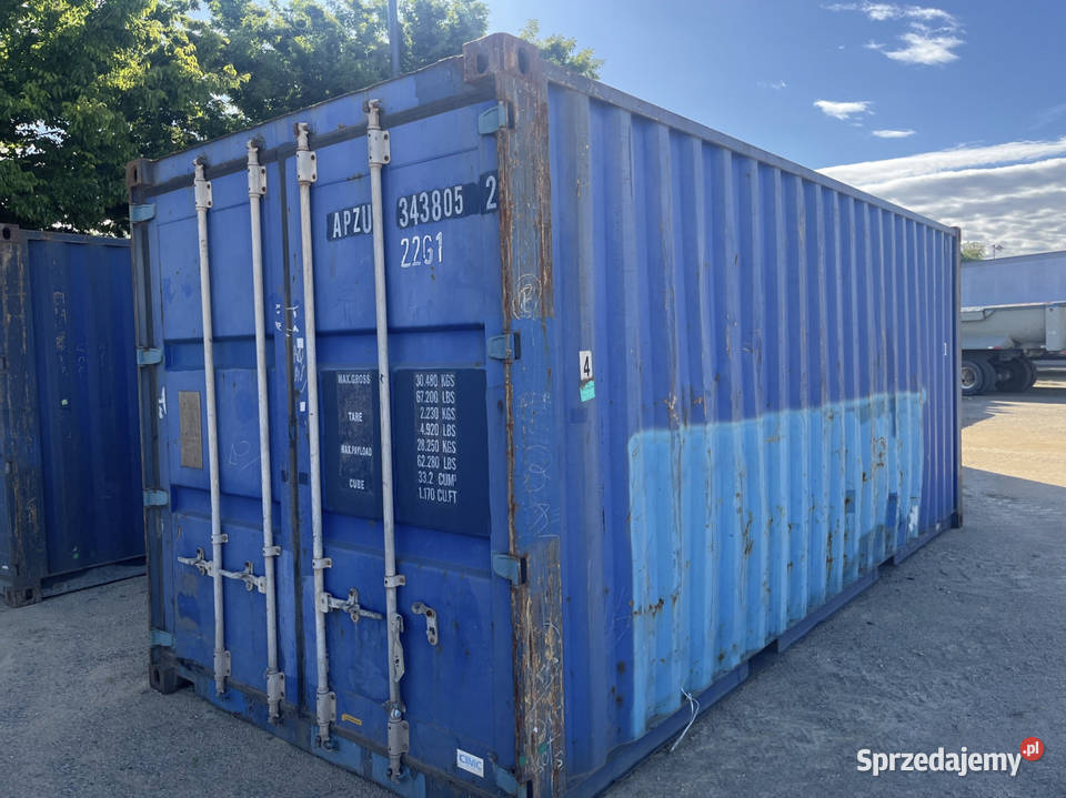 Kontener morski magazynowy 20DV 6 metrowy Magazynowanie Łódź sprzedam