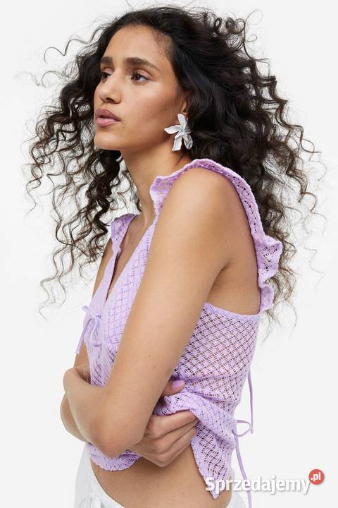 top bluzka koszulka Hm siatka siateczka xxs 32