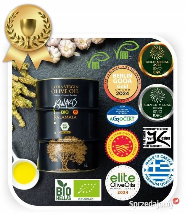 Oliwa z oliwek virgin BIO 2 x puszka 5l 10l Oliwa Świdnica