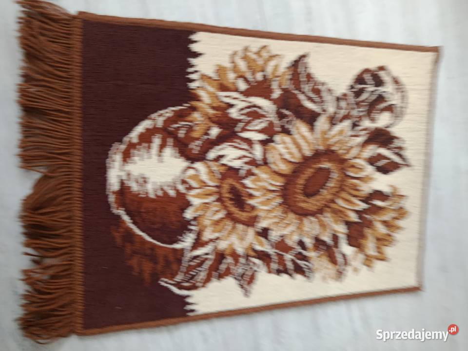 Dywanik gobelin na ścianę prl słoneczniki Weltom Choszczno