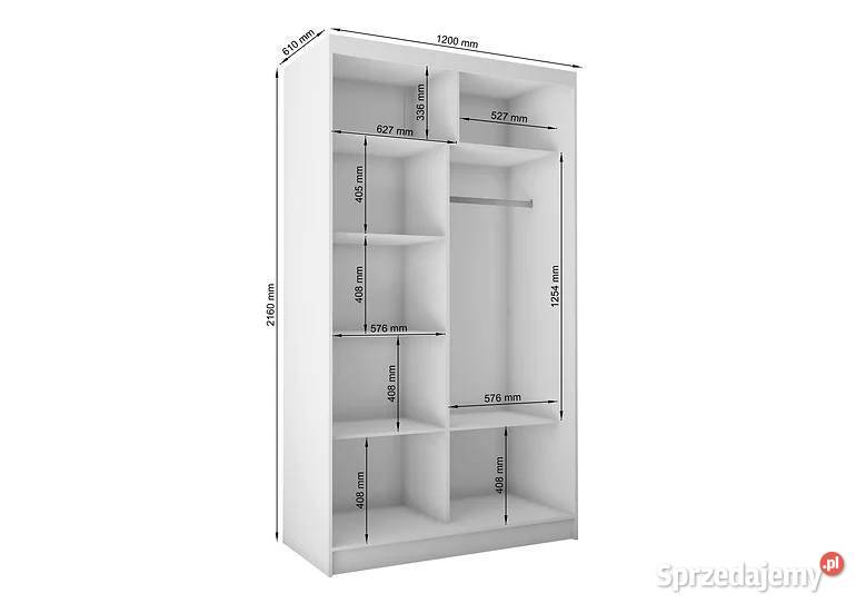 Szafa 120 LUSTRO LAMELE szybka wysyłka wiele 120cm Rybnik