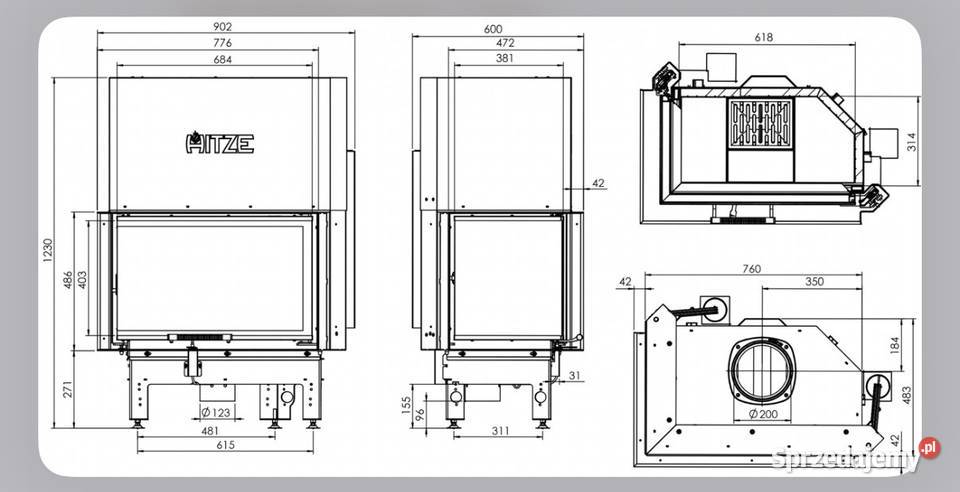 HIZTE ALBERO AL14LGHD Wkład kominkowy który wielkopolskie Poznań