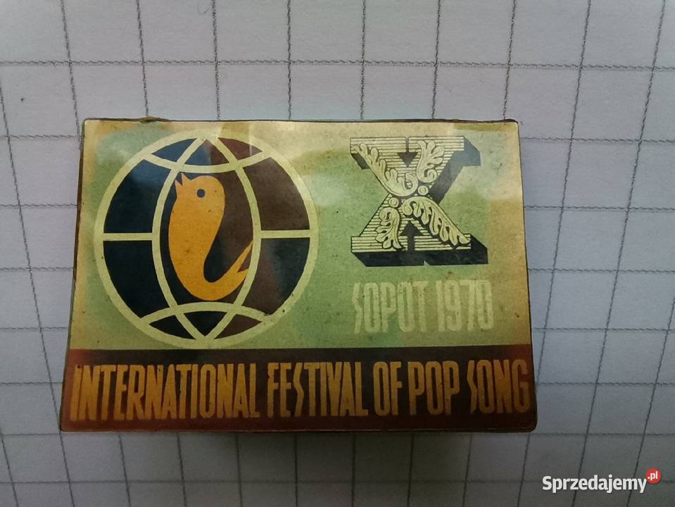 Stara oryginalna odznaka przypinka X Festiwal