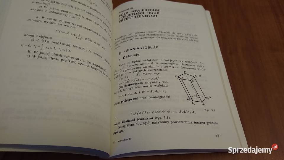 MATEMATYKA podręcznik klasy 4 liceum i 45 Gdańsk sprzedam