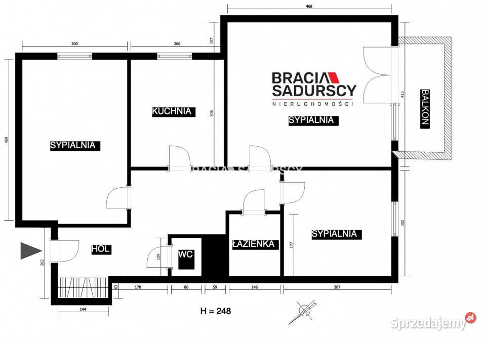 Mieszkanie do sprzedania Kraków os Piastów 65.07m2