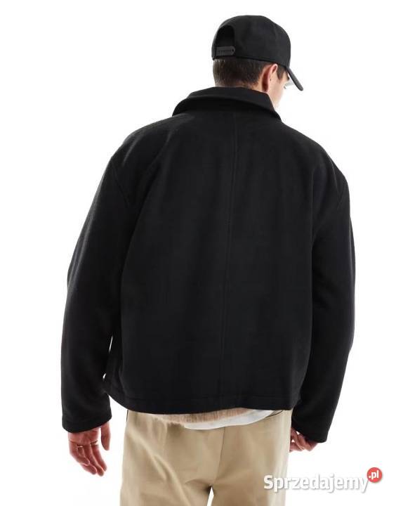Asos design czarna klasyczna kurtka z kołnierzem mazowieckie sprzedam
