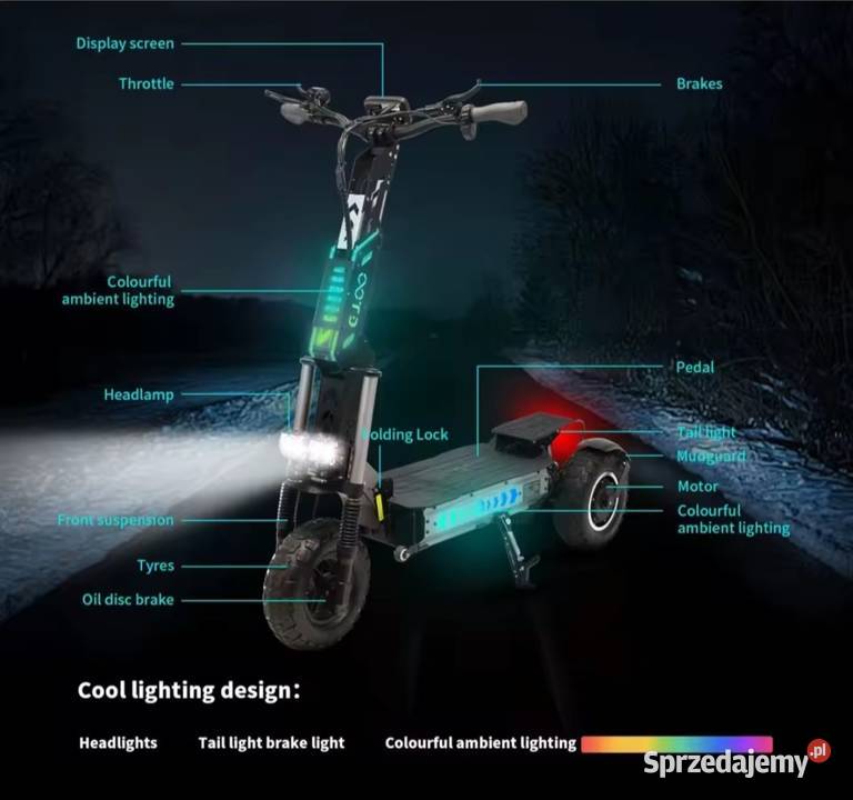 Hulajnoga elektryczna OOTD T30 3200W podwójny Łapsze Niżne