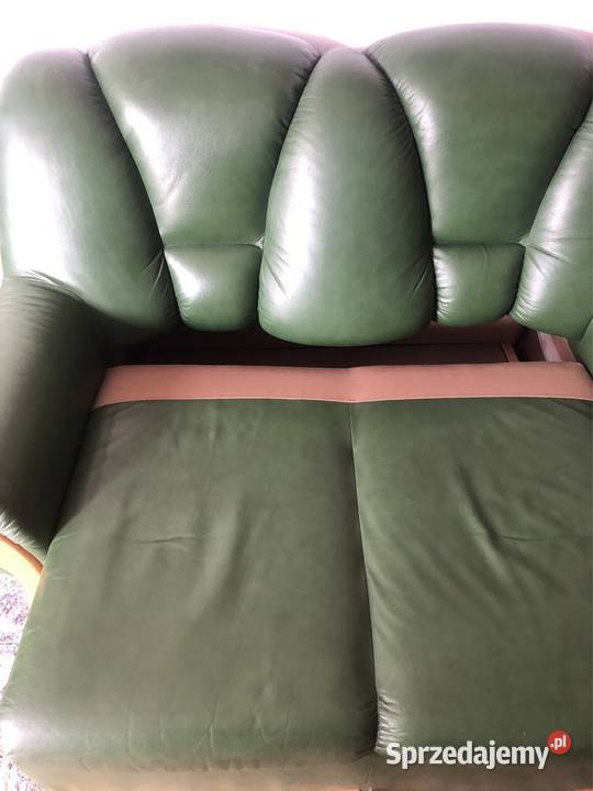 Sofa skorzana zielona Gdynia