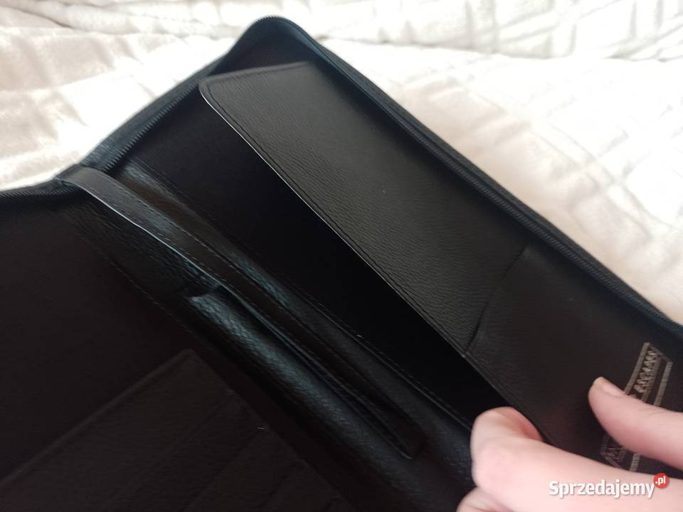 Genuine LeatherDuży skórzany Portfel na karty z Dla kobiet